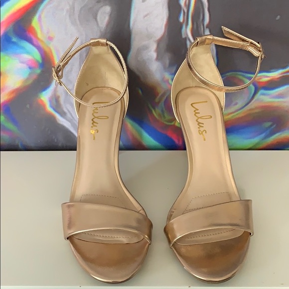 Lulus Shoes - Rose gold 3” heels